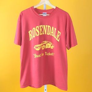 ROSENDALE Just The Ticket Text Shirt Peach Salmon